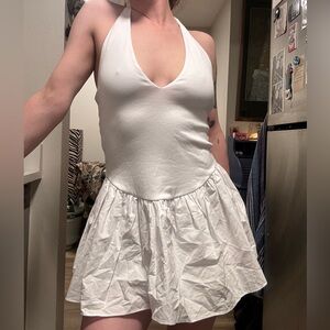 H&M White Backless Dress